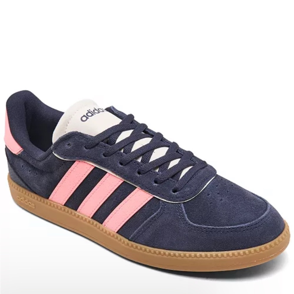 Adidas Women's Navy and Pink Sneakers Breaknet Sleek
Cloudfoam